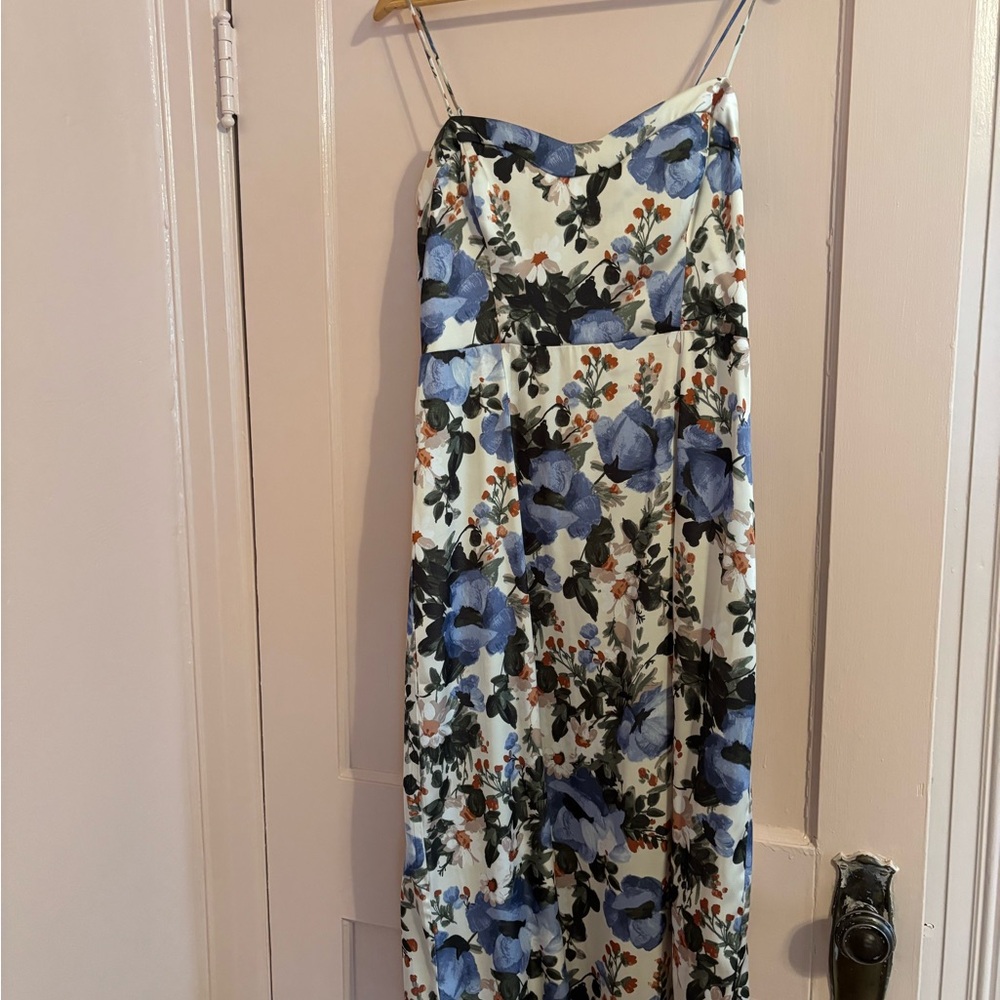 Abercrombie & Fitch Blue Floral Midi Dress
